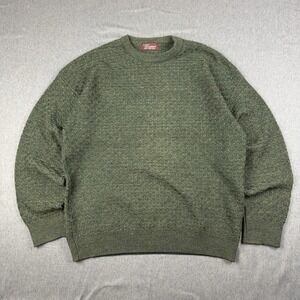 Cooper Sweater Mens XL Green Earth Tone Knit Crewneck Pullover Fall Made Canada